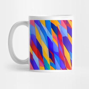 Multicolor Abstract Column  Art - Stained Glass Mug